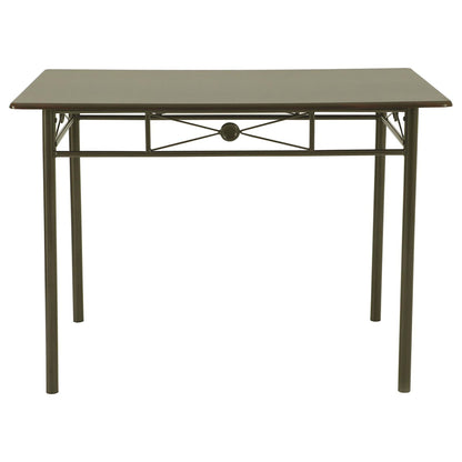 5 Piece Rectangle Dining Set With Tubing Base