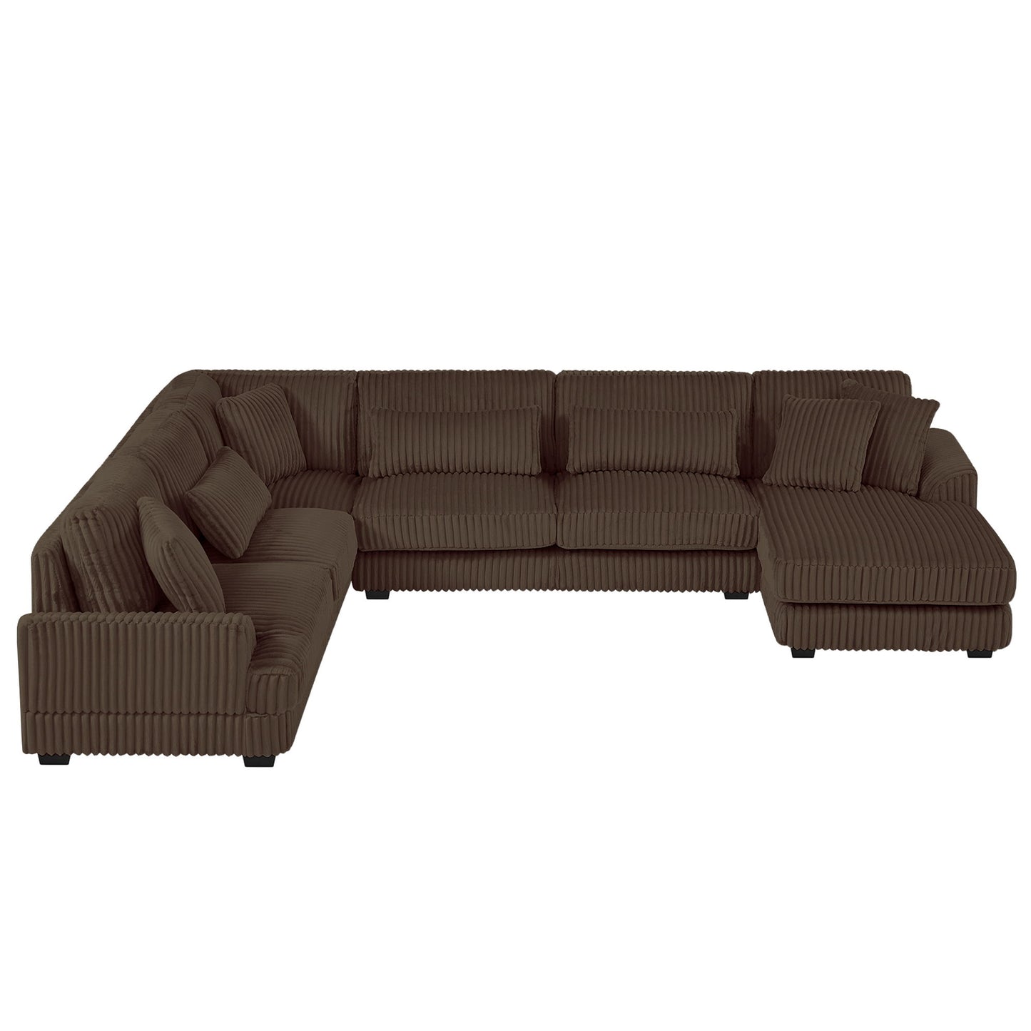 Oversized Sectional Sofa U - Shaped Sofa Couch Modern Sofa Upholstered In Soft With A Chaise Lounge For Living Room