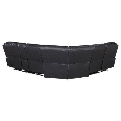 Salerno - Upholstered Power Reclining Sectional Sofa - Dark Gray