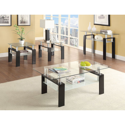 Moriah - 1 Shelf Rectangular Coffee Table - Black