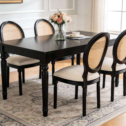 French Country Dining Chairs With Round Back (Set of 2)