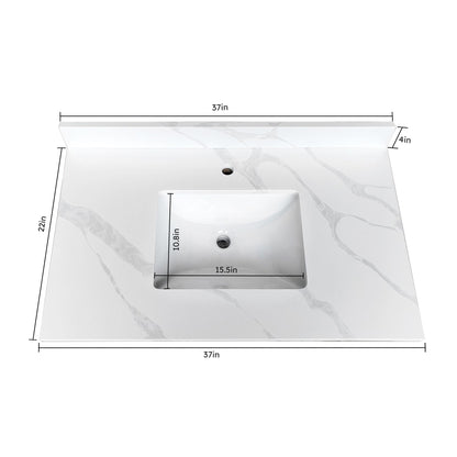 Bathroom Vanity Top With Undermount Single Bowl Sink