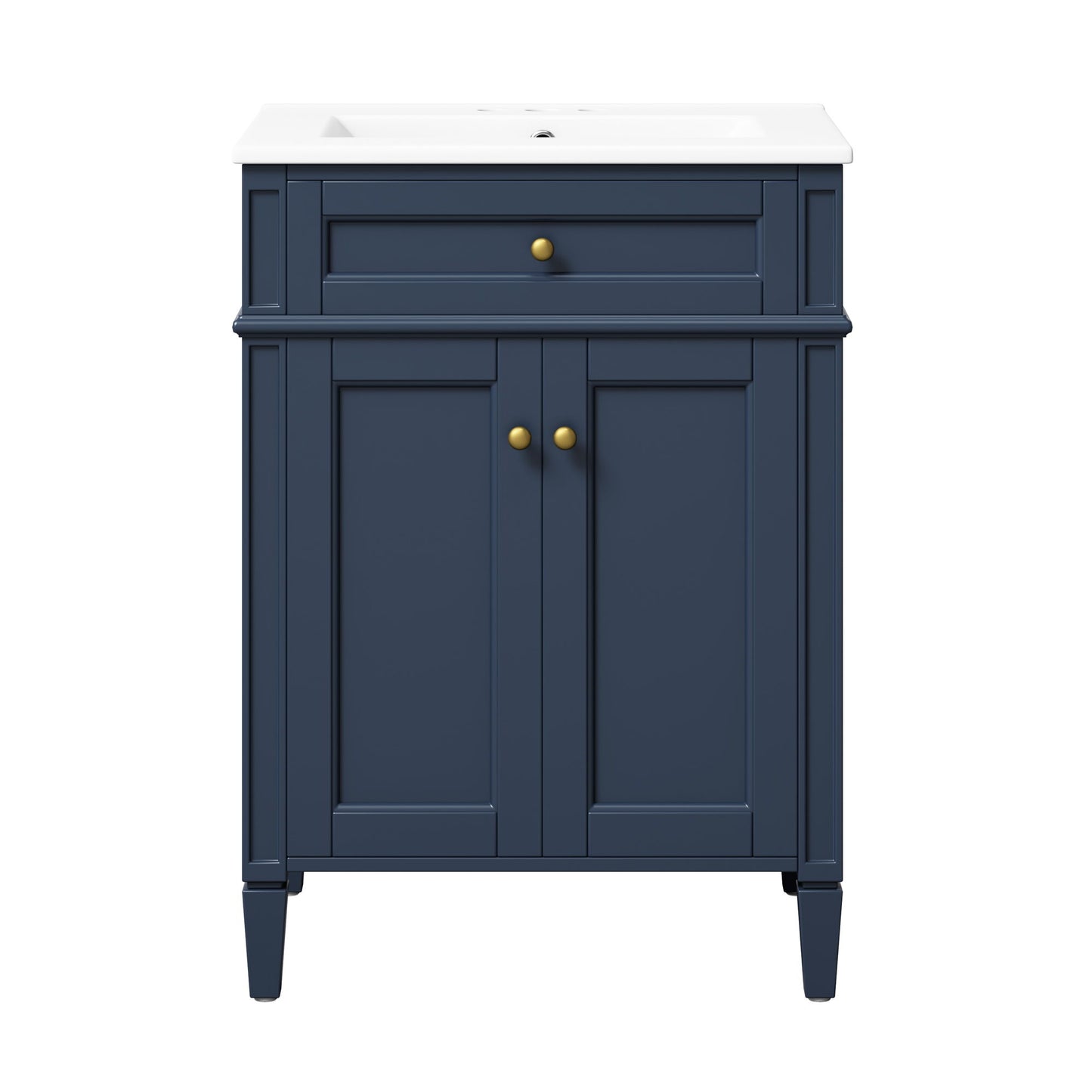 Modern Bathroom Vanity With Tip-Out Drawer And Soft-Close Hinges