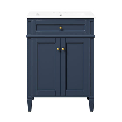 Modern Bathroom Vanity With Tip-Out Drawer And Soft-Close Hinges