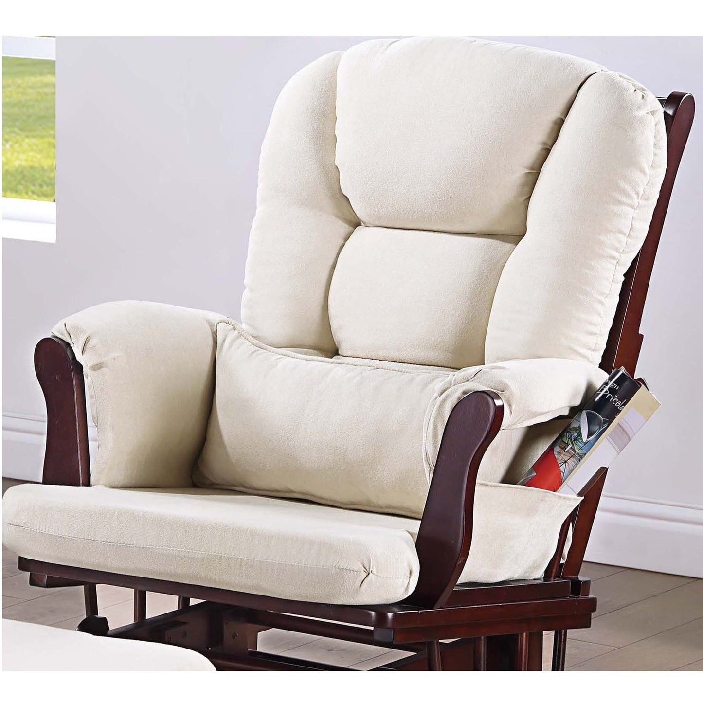 Upholstered Glider Chair With Ottoman