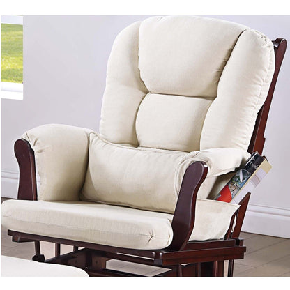 Upholstered Glider Chair With Ottoman