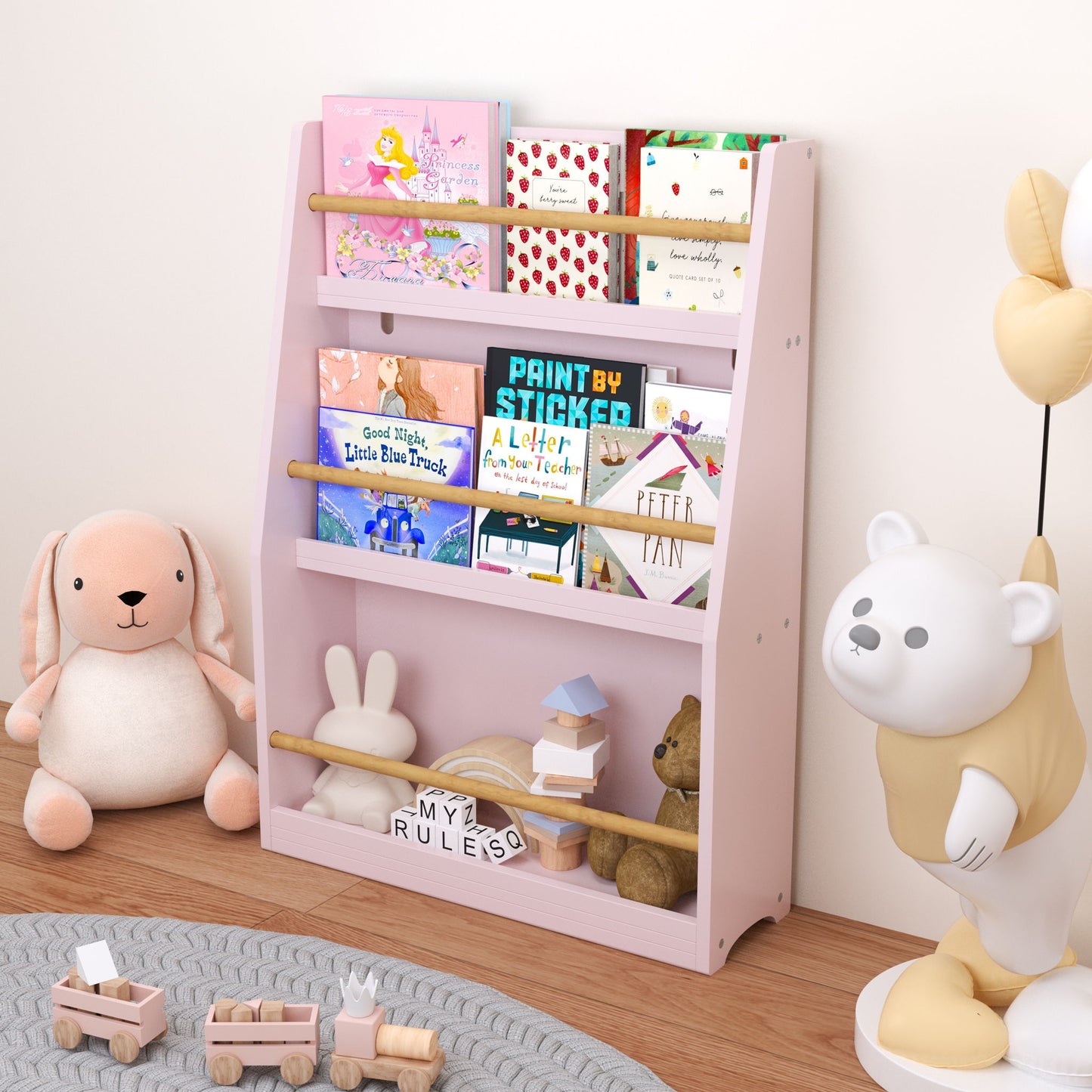 3 Tier Book Shelf, Compact Storage For Bedrooms