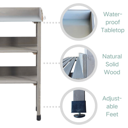 Outdoor Potting Table, 3 Tier Workbench