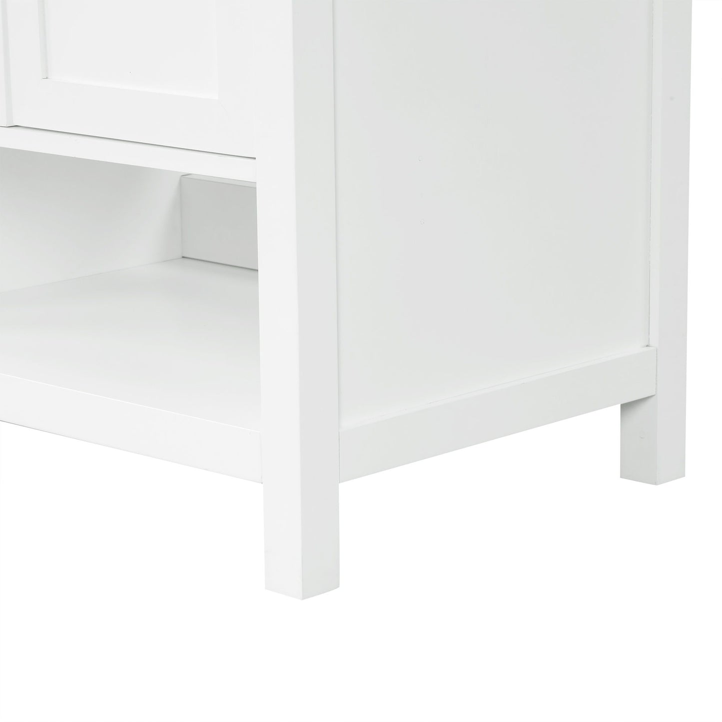 Bathroom Vanity With Sink Top, Bathroom Vanity Cabinet With 2 Doors And 2 Drawers, Open Shelf