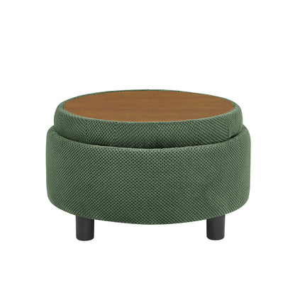 Storage Round Footstool Table Ottoman