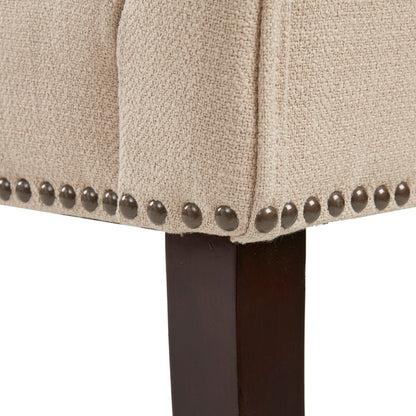 Elegant Design Bench Upholstery, Solid Wood Frame