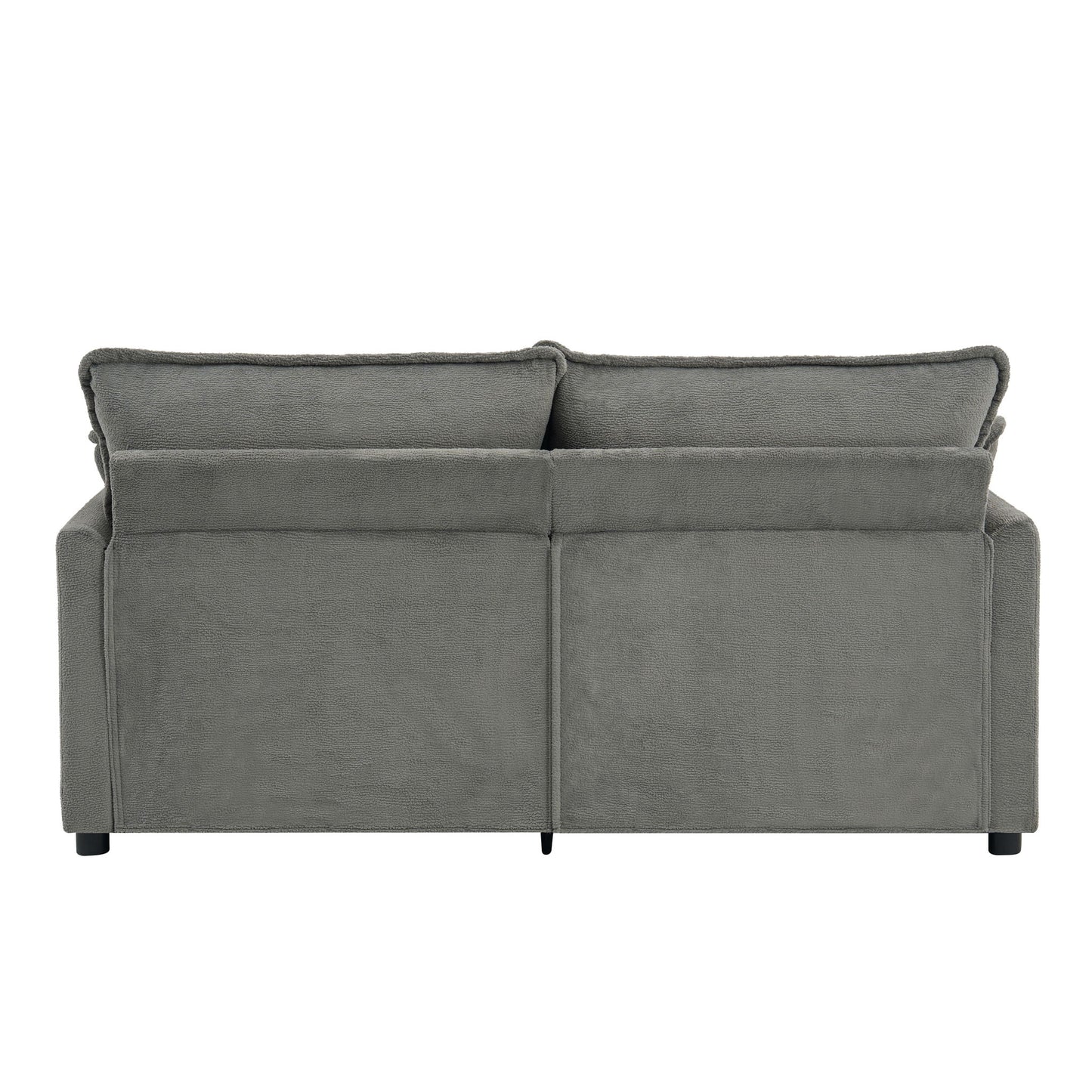 Modern Loveseat Sofa, Upholstered Couch With Side Storage Pockets
