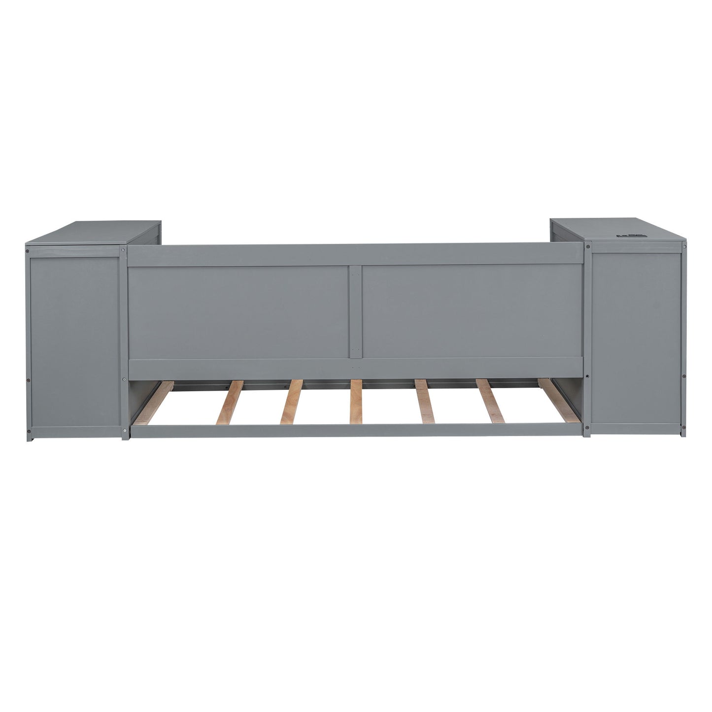 Daybed With Storage Arms, Trundle And Charging Station