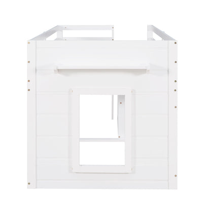 Loft Bed With Cabinet And Shelf