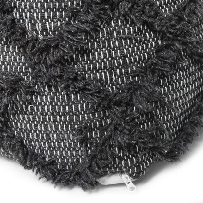 Jumanji - Handcrafted Wool And Cotton Pouf - Brown