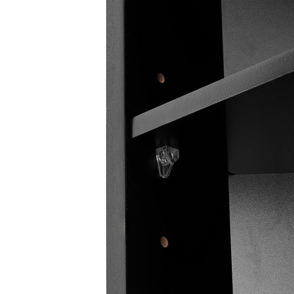 Multi Functional Corner Cabinet With Adjustable Shelves And 2 Doors