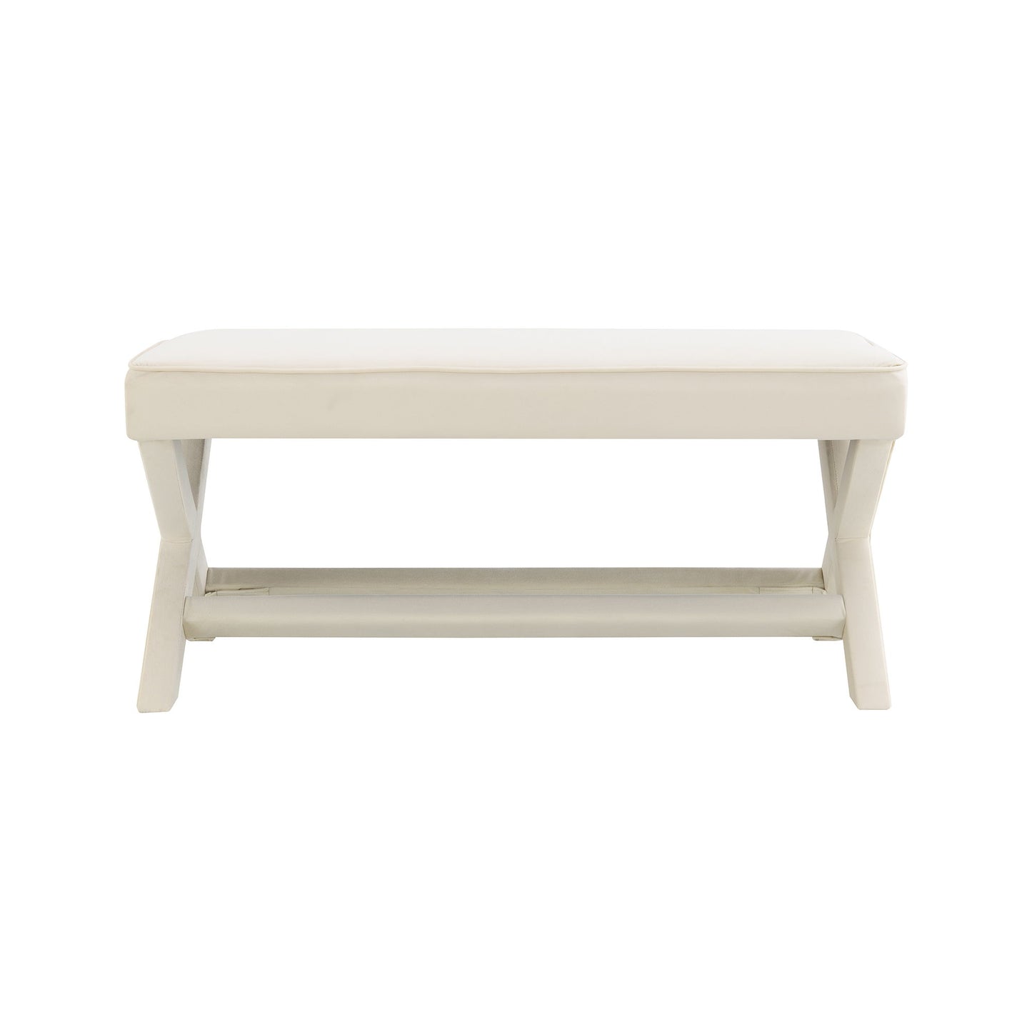 Comfort Double Bench Upholstered With X Crossed Legs
