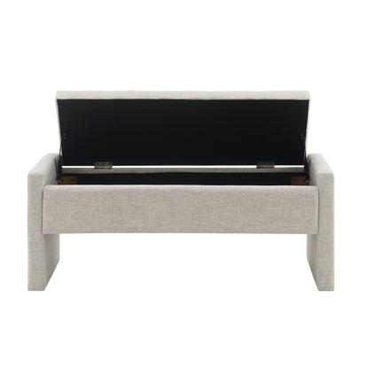 Modern Upholstered Large Bed End Bench With Storage