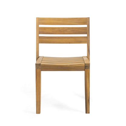 Outdoor Dining Side Chair (Set of 2) - Teak Finish