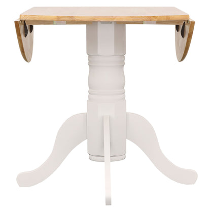 Greer - 5 Piece Dining Set With Drop Down Leaf Table And Curved Back Chairs - White