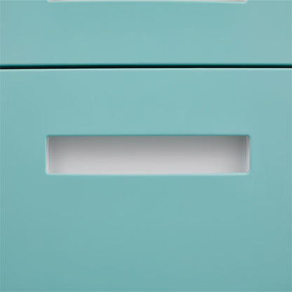 3 Drawer Mobile File Cabinet Under Desk Office, Simple Style Versatile Storage Cabinet For Legal / Letter / A4 Files, 5 Wheel Design Anti-Tilting Cold Rolled Steel Waterproof Moisture-Proof