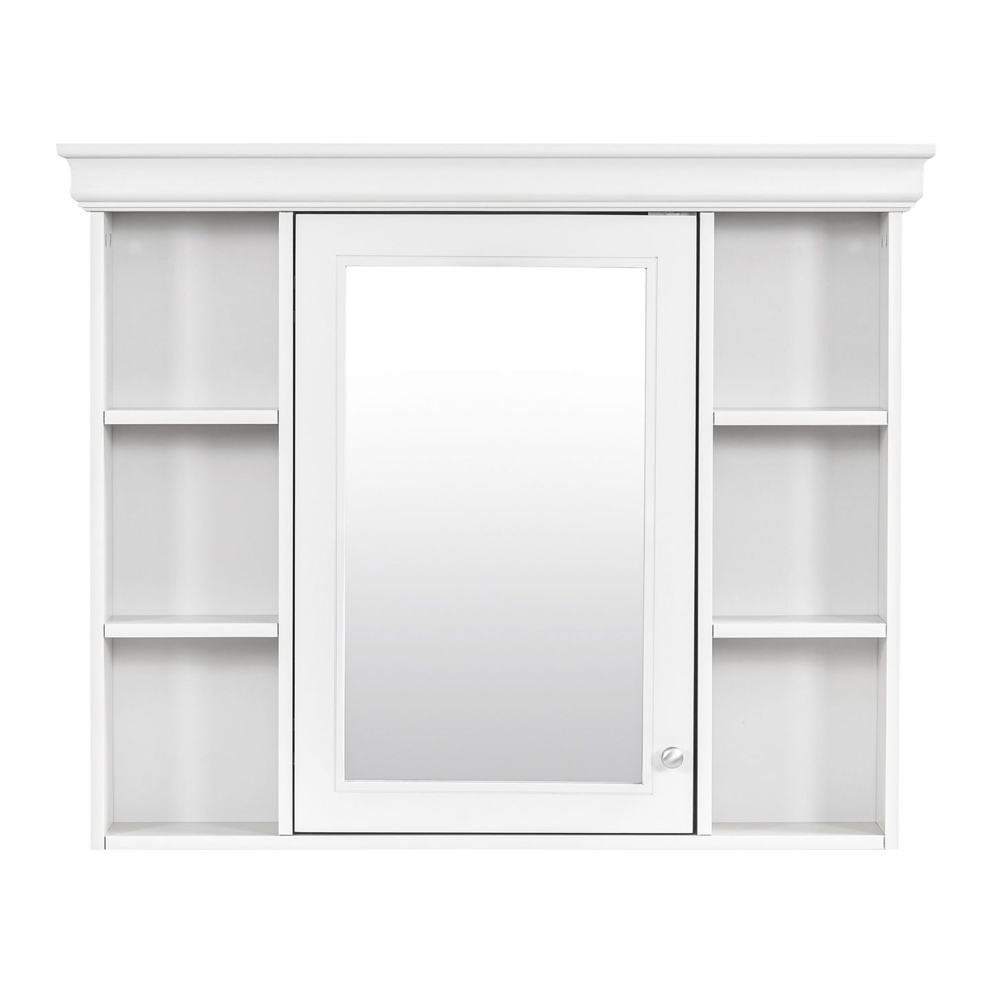 Bathroom Vanity With Medicine Cabinet, Storage Cabinet With 4 Drawers, Adjustable Shelf Mirror