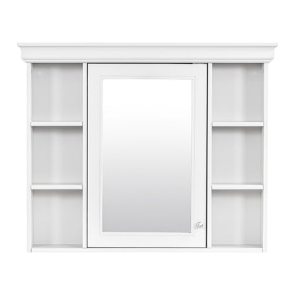 Bathroom Vanity With Medicine Cabinet, Storage Cabinet With 4 Drawers, Adjustable Shelf Mirror