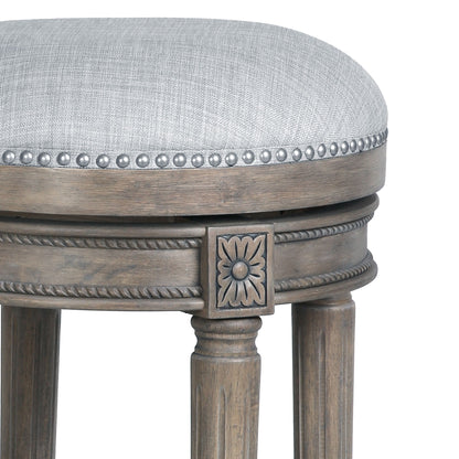 Rustic Elegance Backless Swivel Stool