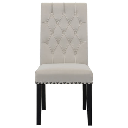 Tufted Rolled Backrest Side Chairs (Set of 2)
