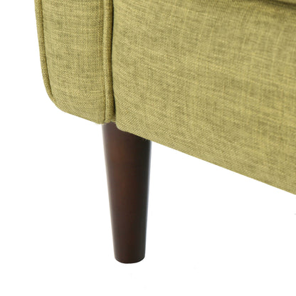 Mid-Century Modern Recliner With Button Tufted Waffle Stitch