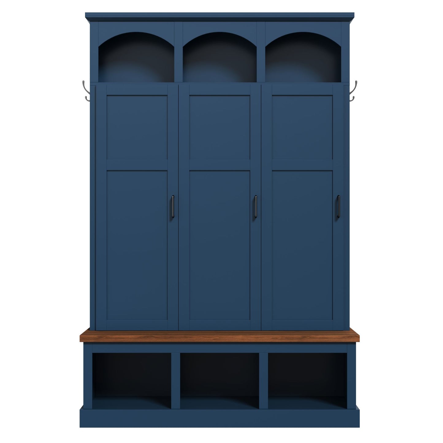 Classic Arched Design Hall Tree With 3 Hidden Storage