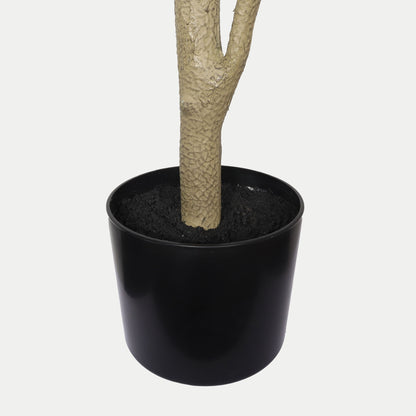 6Ft Real Touch Fake Fiddle Leaf Fig Tree In Pot, Indoor Decor For Home - Green Leaves