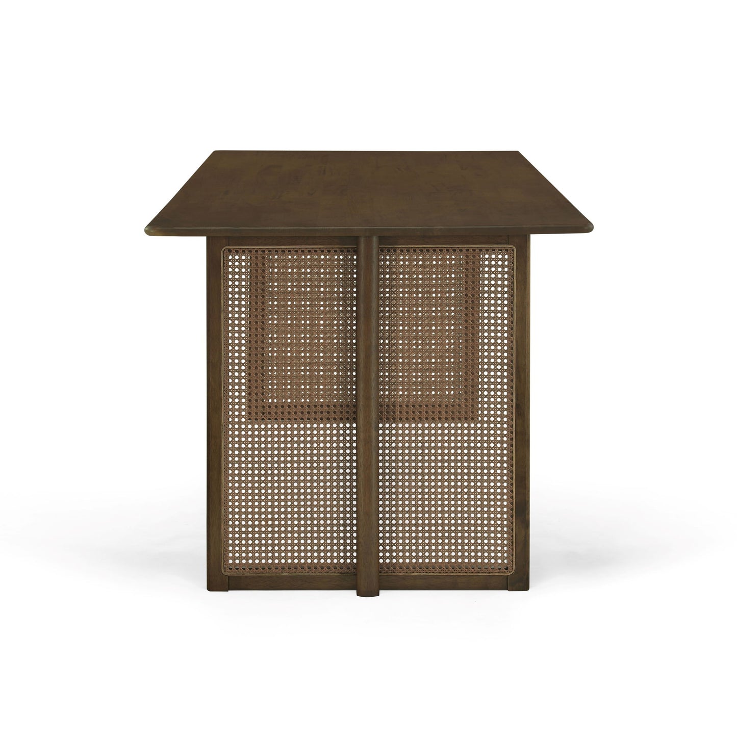 Dining Table With Rattan Accents
