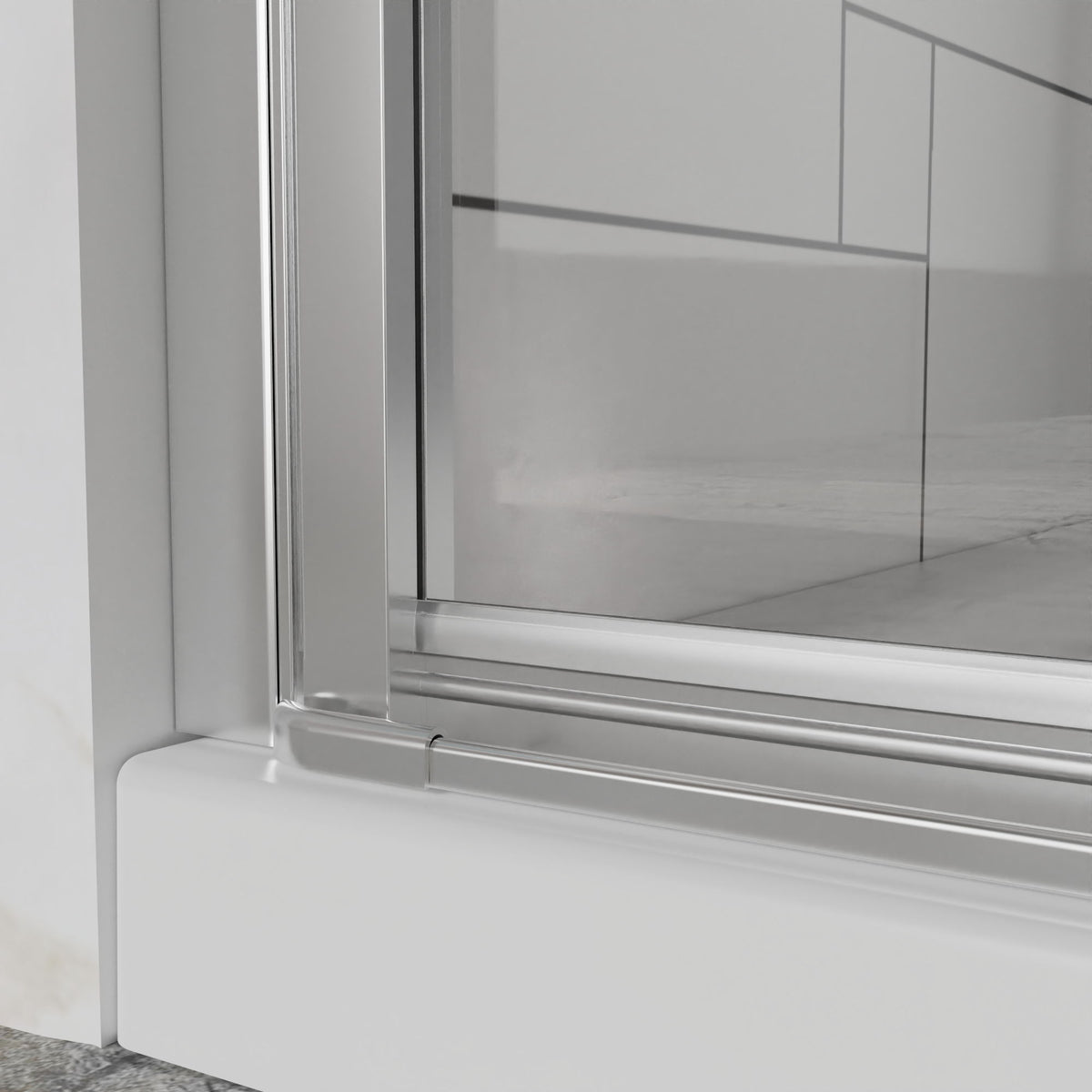 Frameless Bi Fold Shower Doors 30" W X 72" H - Chrome