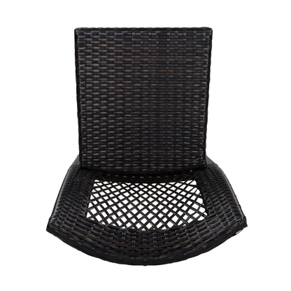 5 Piece Patio Dining Set With Chairs, Outdoor Furniture - Brown Multi / Light Teak