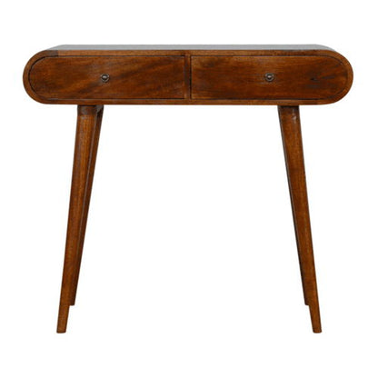 Solid Wood Curved Edge Console Table