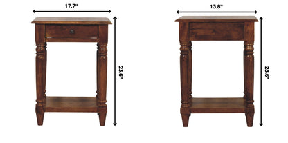Turned Legs Drawer Table