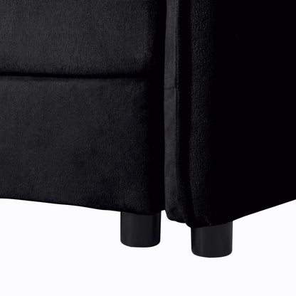 Oversized Chair With Movable Ottoman, Soft Upholstered Lounge Chair
