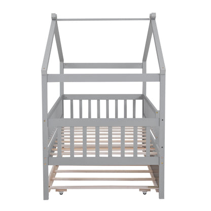 Creativity House Bed With Twin Size Trundle
