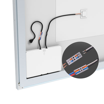 LED Bathroom Vanity Mirror Wall Mounted Adjustable / Warm / Natural Lights Anti-Fog Touch Switch With Memory Modern Smart Large Bathroom Mirrors