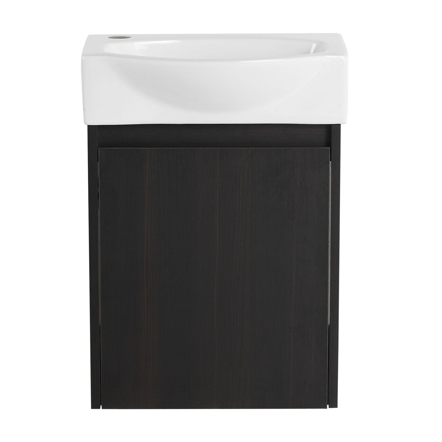 Modern Bathroom Vanity With Ceramic Basin, Wall Mounted Floating Sink Combo, Storage Cabinet