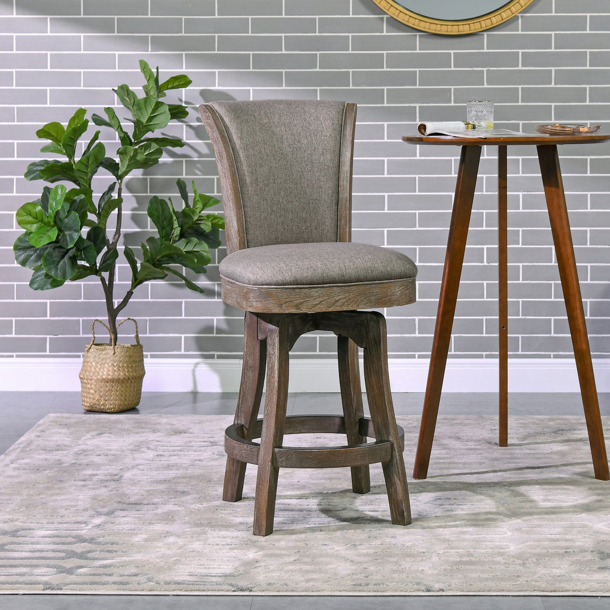 Henry - Armless Swivel Counter Height Bar Stool