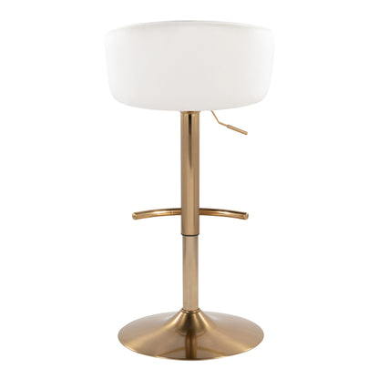 Claire - Contemporary / Glam Adjustable Bar Stool (Set of 2)