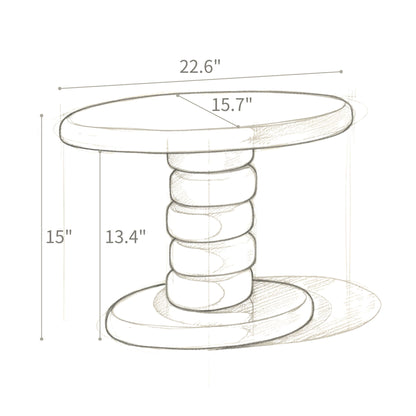 Stacked Cobblestone End Table