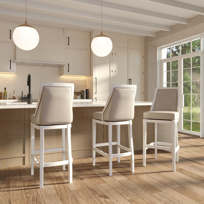 Modern Swivel Stool With Tall Back
