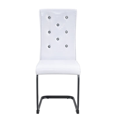 Alligator Skin Upholstered Dining Chairs