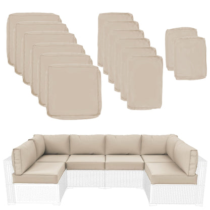 Outdoor Deep Seat Cushions For Patio Furniture Replacement, Cushion Set For Sectionals
