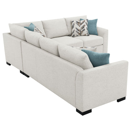 Radison - Upholstered Sectional Sofa With Hidden Sleeper - Greige