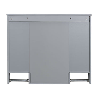 Wall Mounted Bathroom Storage Cabinet With Mirror, Medicine Cabinet With Towel Bar
