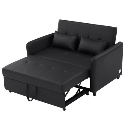 Convertible Sleeper Sofa Bed With 3 USB Ports